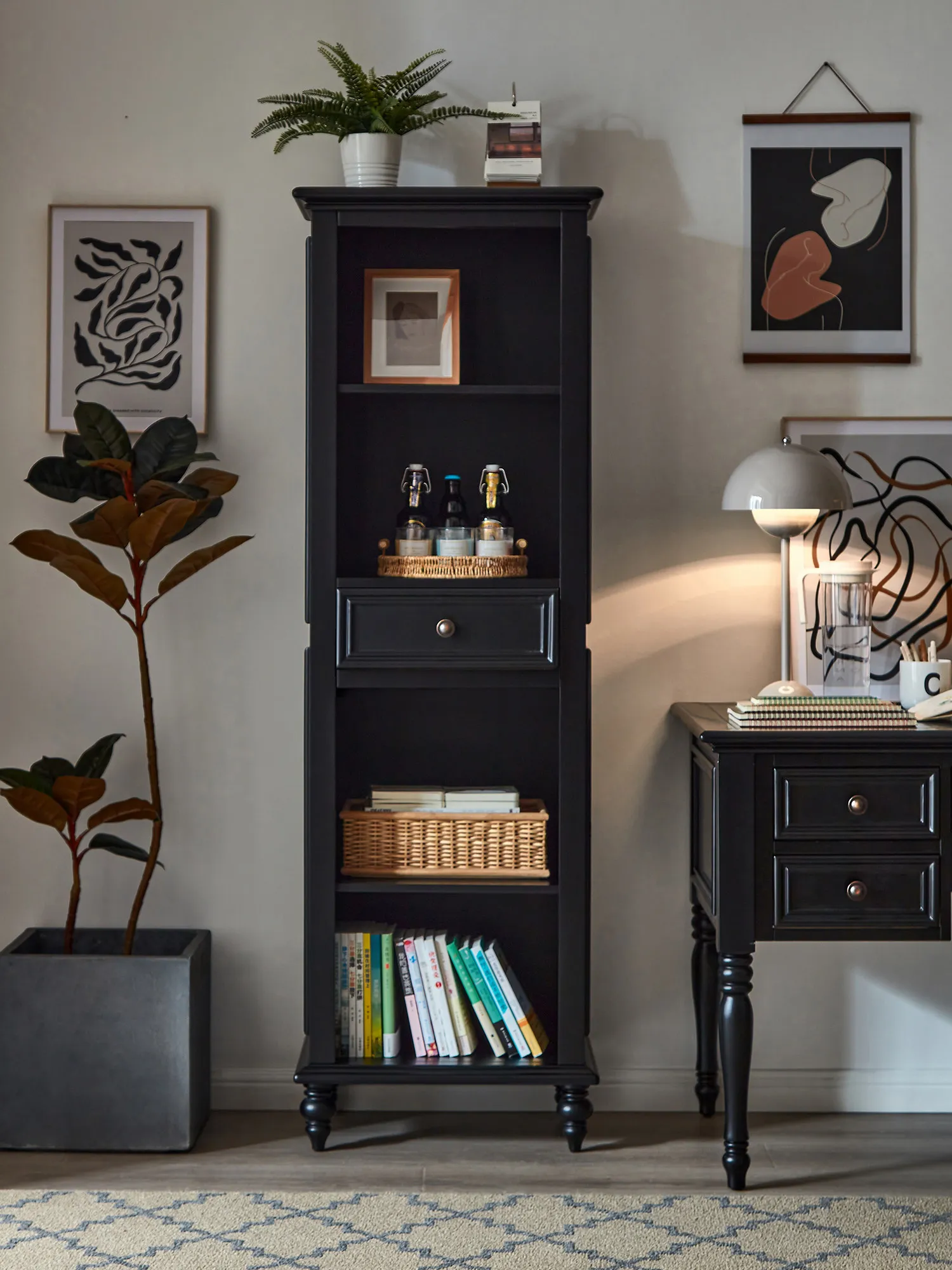 

PYH Retro Light Luxury All Solid Wood TV Cabinet Simple Locker Modern Home Living Room Wine Cabinet