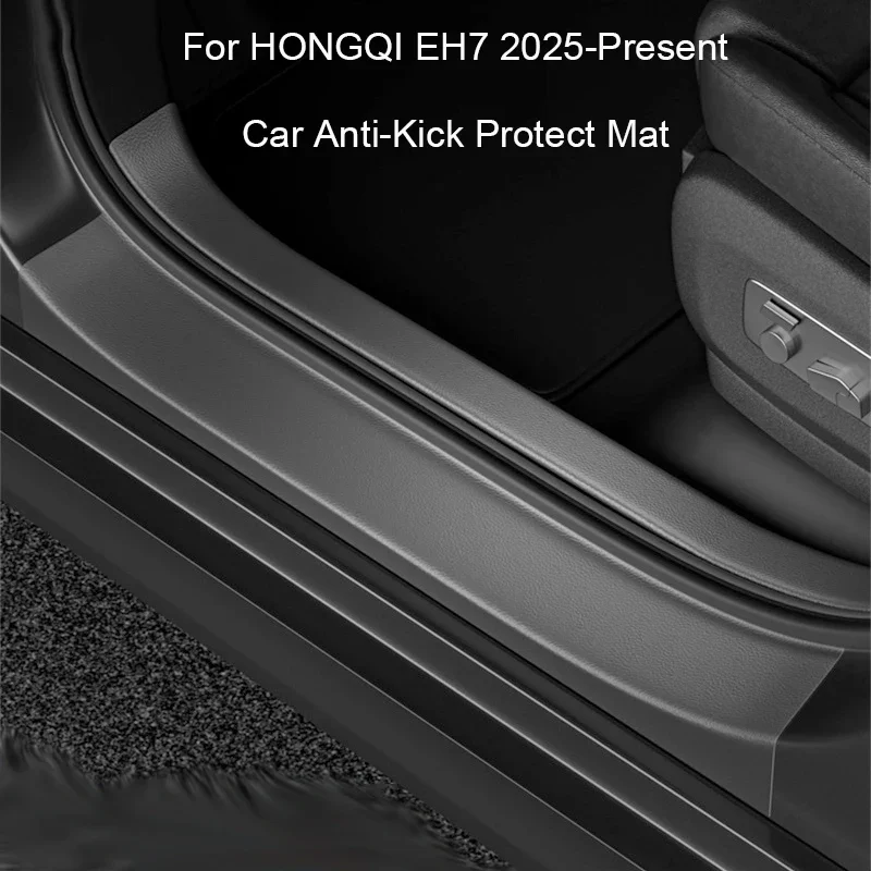 

Car B-Pillar Door Anti-Kicks Protect Pad PU Leather Trunk Anti-Dirty Scratch Resistant Accessory For HONGQI EH7 2025-Present
