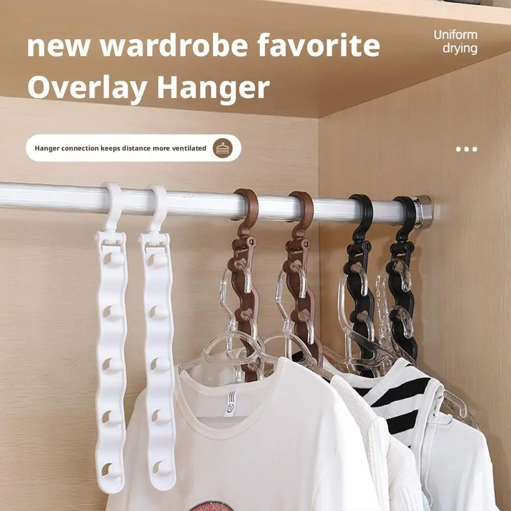 Picture 4: Multifunctional Hook Space Saving 5-layer Plastic Hanger Familie Windproof Hanger Suitable Simple Dormitories Folding Apart D0N3