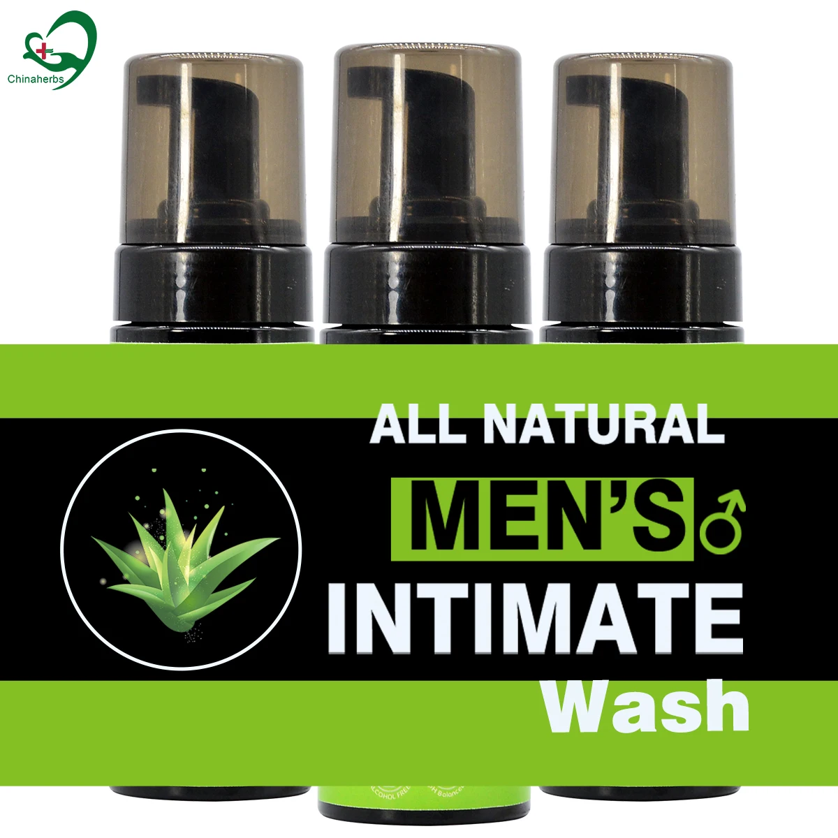 

2x150ml All Natural Men's Intimate Wash Alcohol Free pH Balanced Gentle Clean Prevent Itching Irritation Male Daily Hygiene Foam