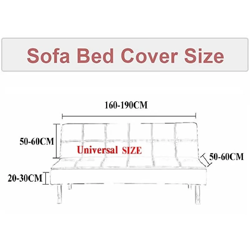 Double-Seat Sofa Cover No Armrest Stretch Polyester Sofa Cover All-Inclusive Sofa Bed Cover Bed Hat Full-cover Sofa Towel