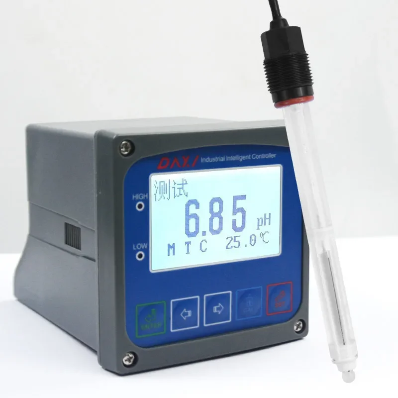 Smart pH/ORP Transmitter 0.5% FS Accuracy, Online Tester 4-20mA/Modbus Dual Output