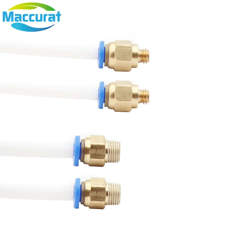 10pcs PC4-M6 PC4-01 PC6-01 Pneumatic Fitting Connectors Brass Part For MK8 Tube Filament M6 M10 Feed Fitting Coupler 3D Printers