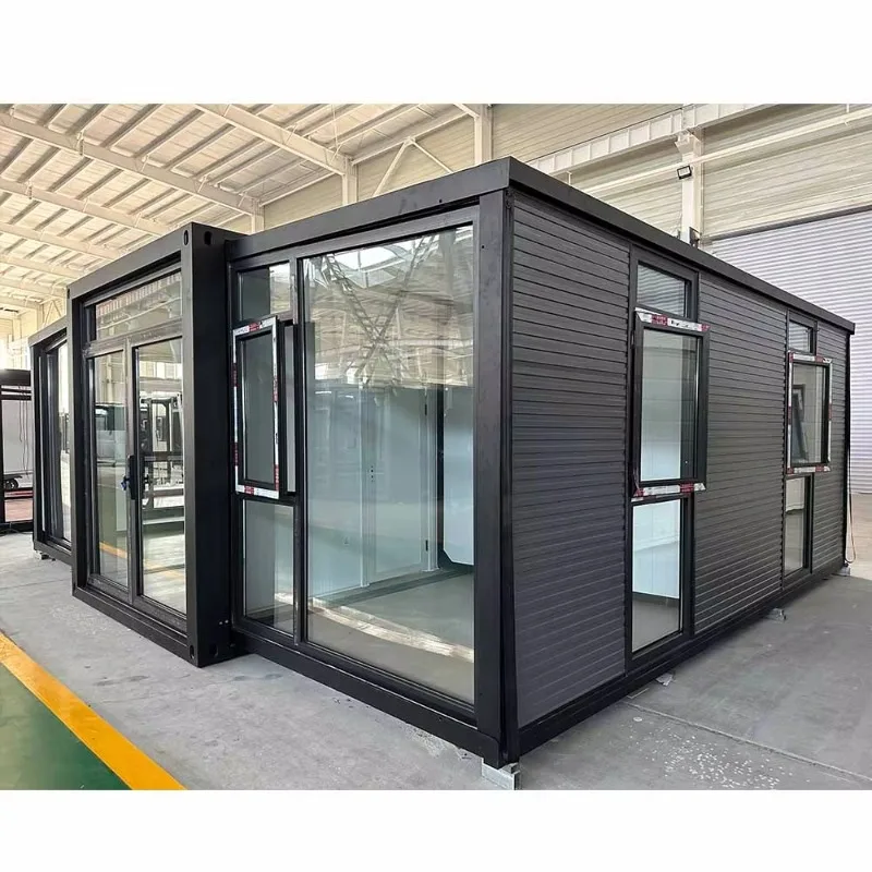 10FT Double Wing Folding Room Prefab Expandable Ready Made Foldable Folding Tiny Mobile Shipping Container Homes House