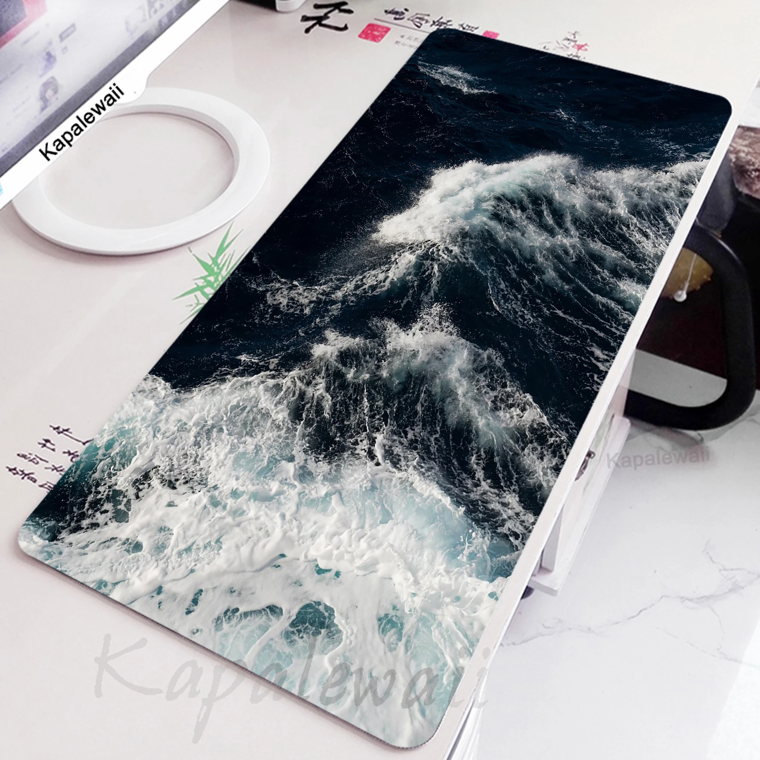 

Gaming Mouse Pad Sea Waves Mousepad Deskmat Computer Desk Accessories Keyboard Pads Rubber Carpet Pc Table Mat Game Mousepad