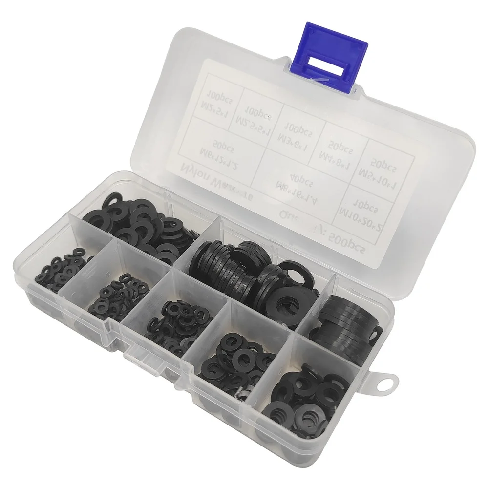 

DIY Repair Projects Nylon Flat Washers Assorted Washer Set Nylon Flat Washer Assorted Set Nylon Washer Insulating Washers