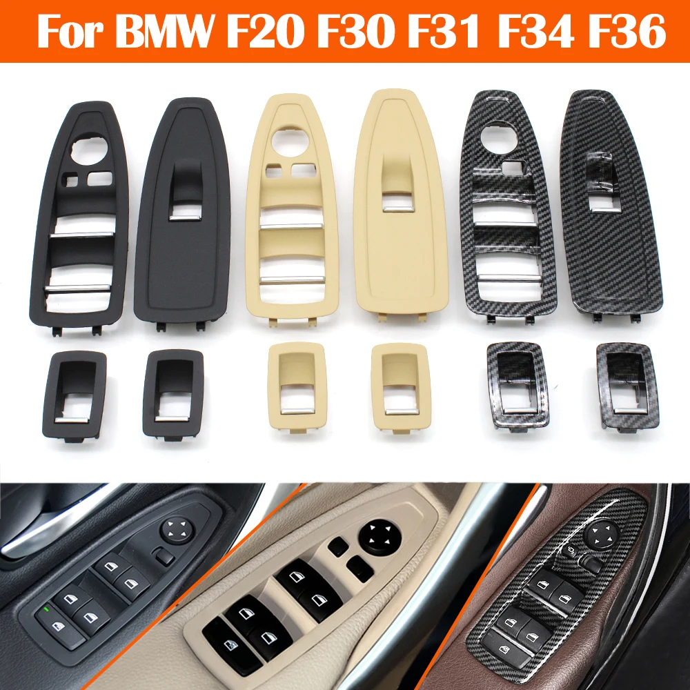 Car Interior Left Right Door Window Lifter Switch Cover Panel Trim For BMW 1 3 4 Series F20 F30 F31 F34 F35 F36 320i 330i 335i