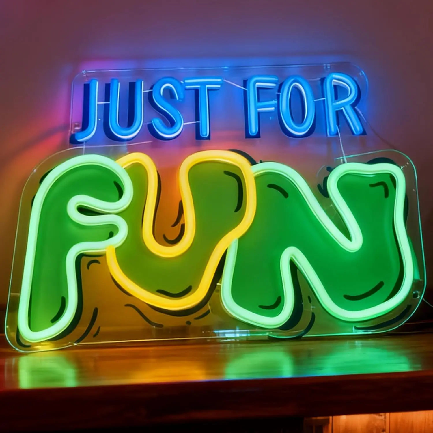 

Just For Fun Neon Sign USB Powered Led Neon Light for Wedding Party Bar Gaming Room Bedroom Decoration Gift Art Wall Light