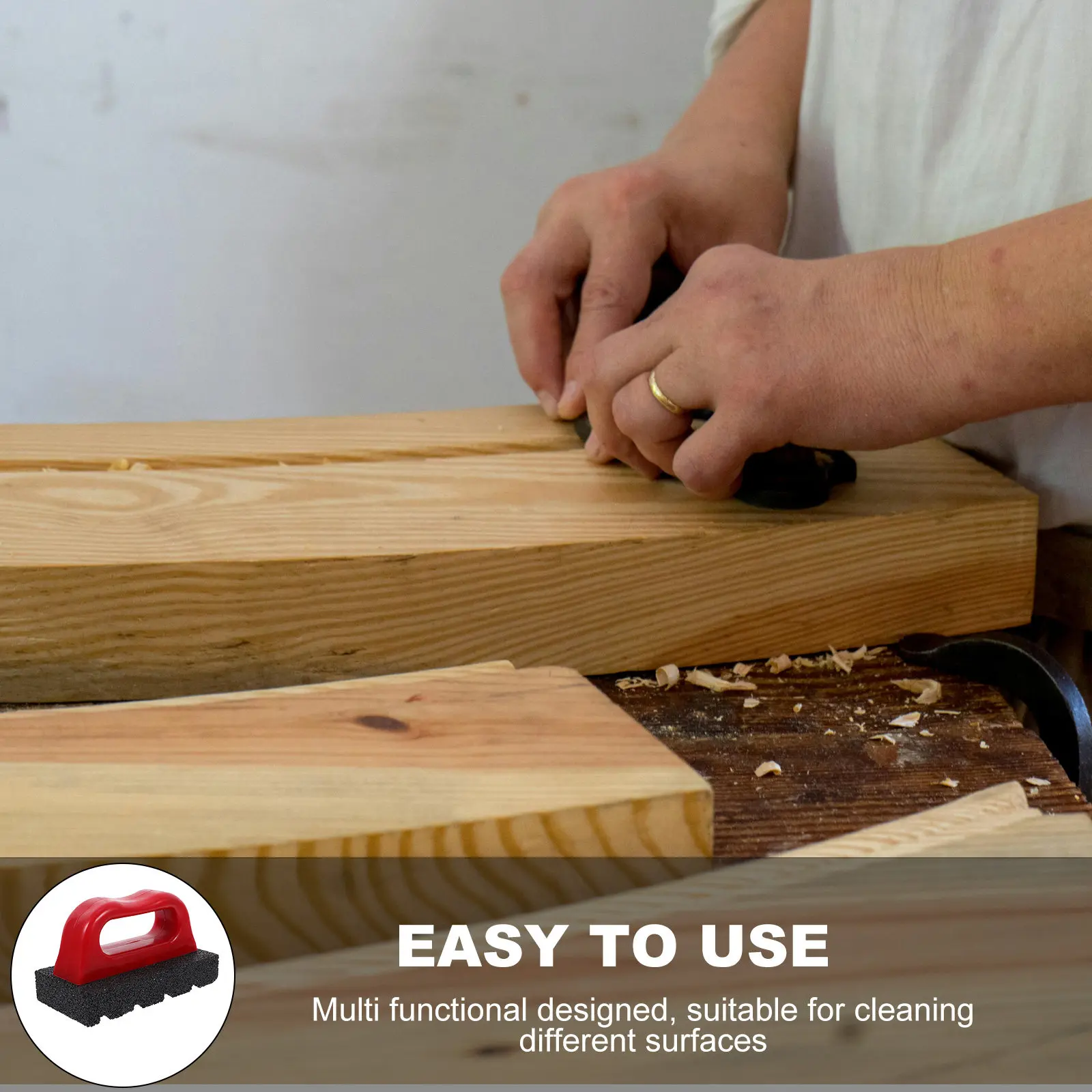 

Rub Brick Tool Concave Handle Ergonomic Design Concrete Sanding Block Brick Stain Remover Masonry Cleaning Construction