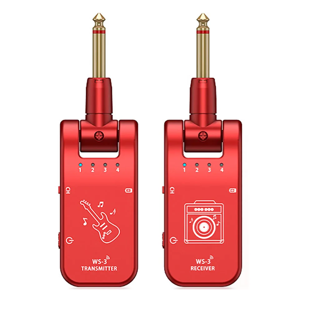 

Беспроводная аудиосистема WS-3 UHF, передача для электрогитары, бас-усилитель, адаптер