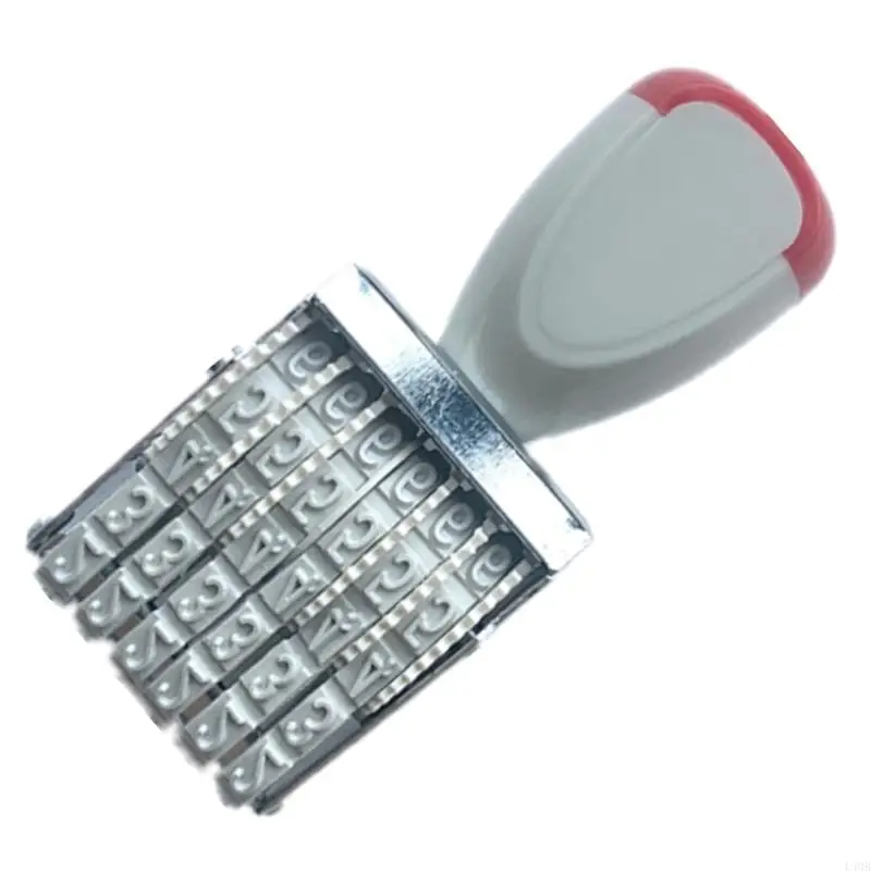 L4MB Number Stamp Business Stamp Roller Office Stamp Rolling Number Stamp Date Stamp Multifunction Rubber Stamp