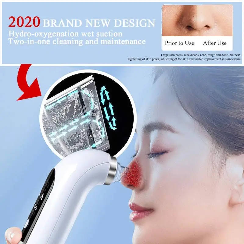 Super Micro Bubble Facial Machine Handheld Beauty Instrument Blackhead Remover Facial Vacuum Pore Blackhead Cleaner