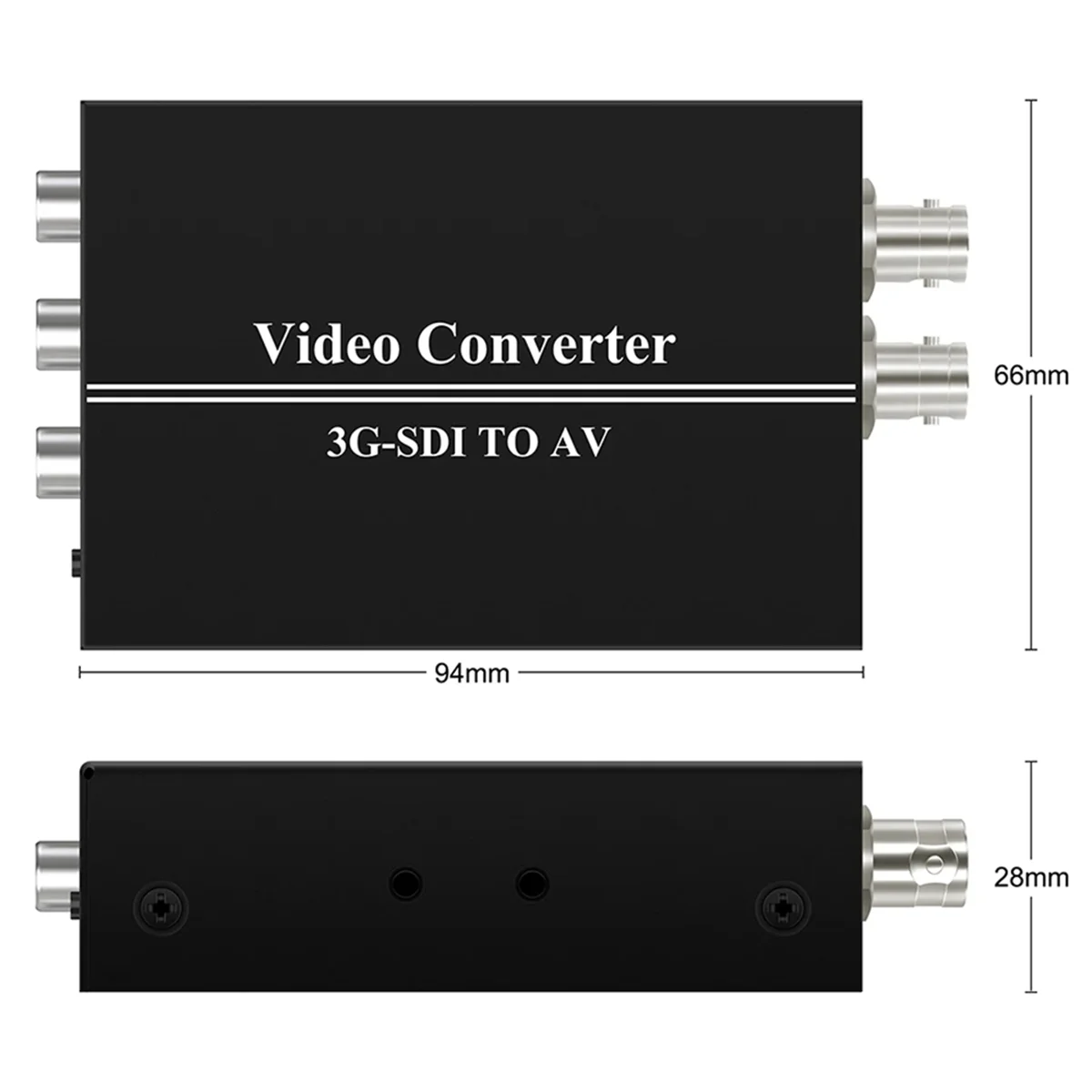 SDI na RCA AV CVBS kompozitní audio video adaptér konvertor s HD-SDI/3G-SDI signál loopout pro HDTV kamera us-plug