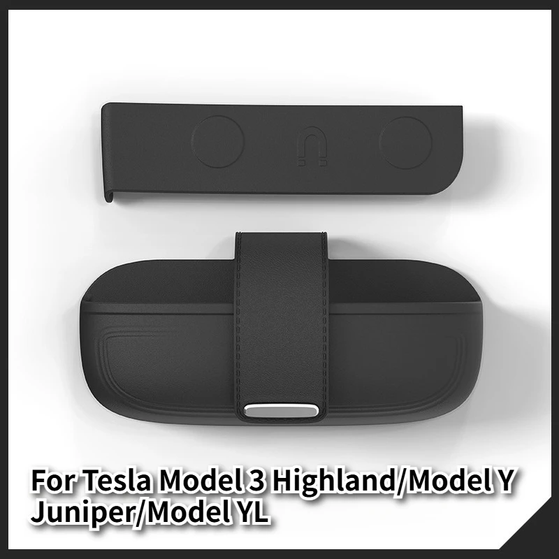 

Silicone Magnetic Glasses Case for Tesla Model 3 Highland Model Y Juniper Model YL 6-Seat Car Glasses Storage Box Accessories