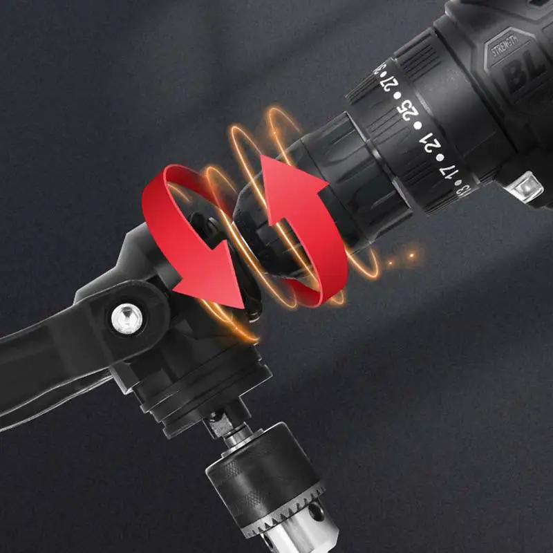 Imagem -05 - Adaptador de 90 Graus para Broca Multifuncional Ergonômico Adaptador de Mandril de Broca Preto Ângulo Direito Acessório de Broca de Metal Mandril