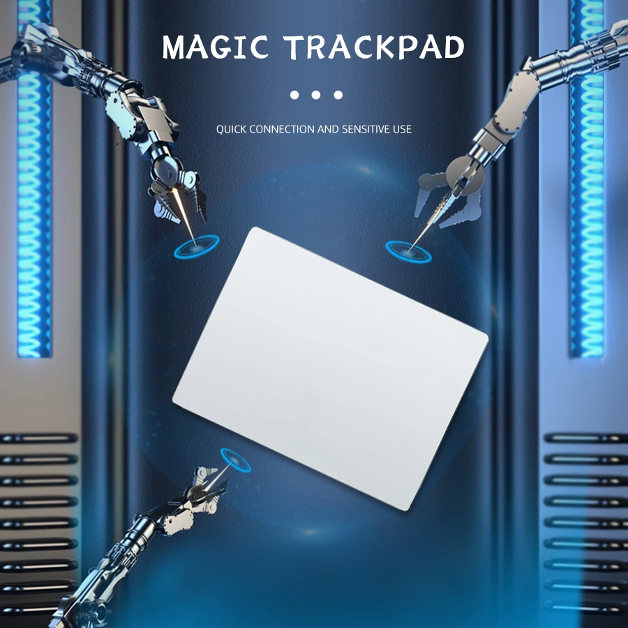 Imagem -02 - Trackpad com Fio Prateado Método de Rastreamento de Mouse Mágico Força de Trackball e Multi-toque para Computador e Laptop