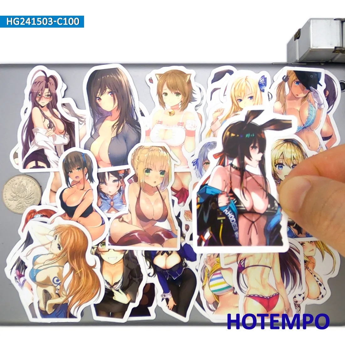 50/100Pieces Bikini Swimsuit Beauty Anime Sexy Girl Stickers for Phone Notebook Luggage Motorcycle Car Skateboard Laptop Sticker