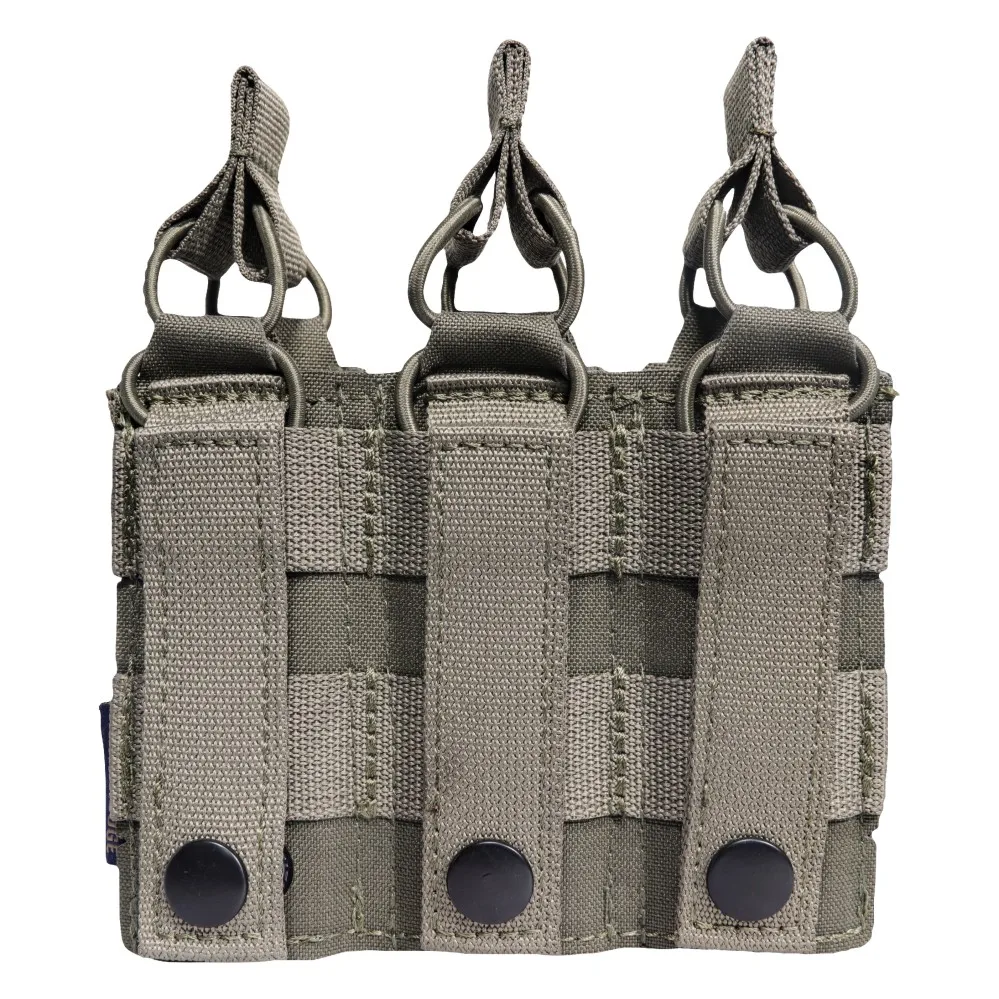 DRAGON EDGE Triple Mag Pouches Laser Cut 500D Nylon Molle Mag Pouch Tactical Magazine Pouch for 9mm Mags