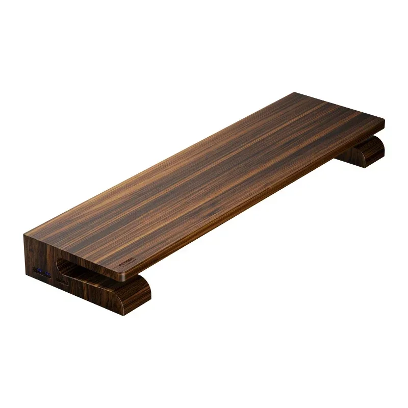 Ebony solid wood monitor heightening rack RGB Shenguang synchronous USB monitor heightening rack