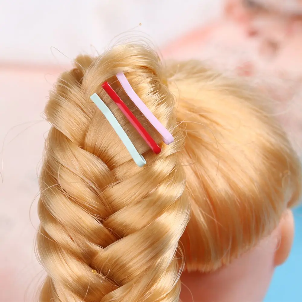 

10pcs Cute Princess Kids Toys Accessories Headwear Hairclip Mini Metal Headclip Children Hair Clip Doll Head Clips