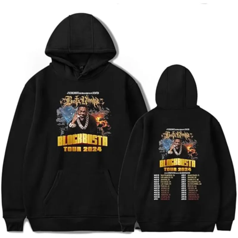 Busta Rhymes Merch The Experience Tour Hoodie For Men/Women Unisex Winter Long Sleeve Sweatshirt Hooded Streetwear