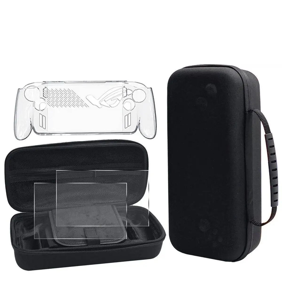 1pc Portable Hard Shell Carry Case With Screen Guard And Cover For ROG For Xbox Video Game Console Protection Kit