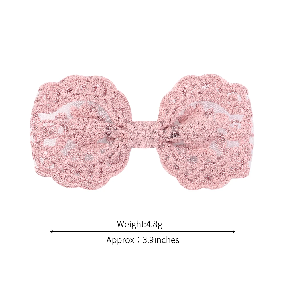 1Pc Cute Lace Bows Hair Clips Girl Delicate Hollow Bowknot Headwear Hairpins Lovely Kids Children Baby Hair Accessories 3.9Inch