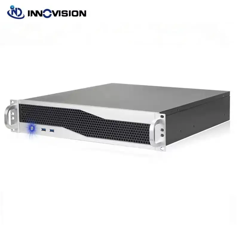 Sufficient Stock 2U Rackmount Server Case L=450mm Can Install 1U 2U and Redundant Dual PSU EATX Rack Server Enclourse