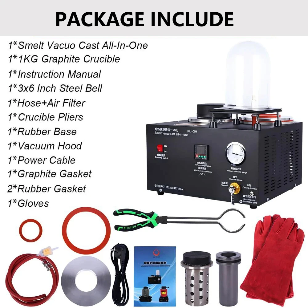 3in1 Vacuum Casting Machine Metal Smelting Mold Jewelry Casting Machine 220/110V