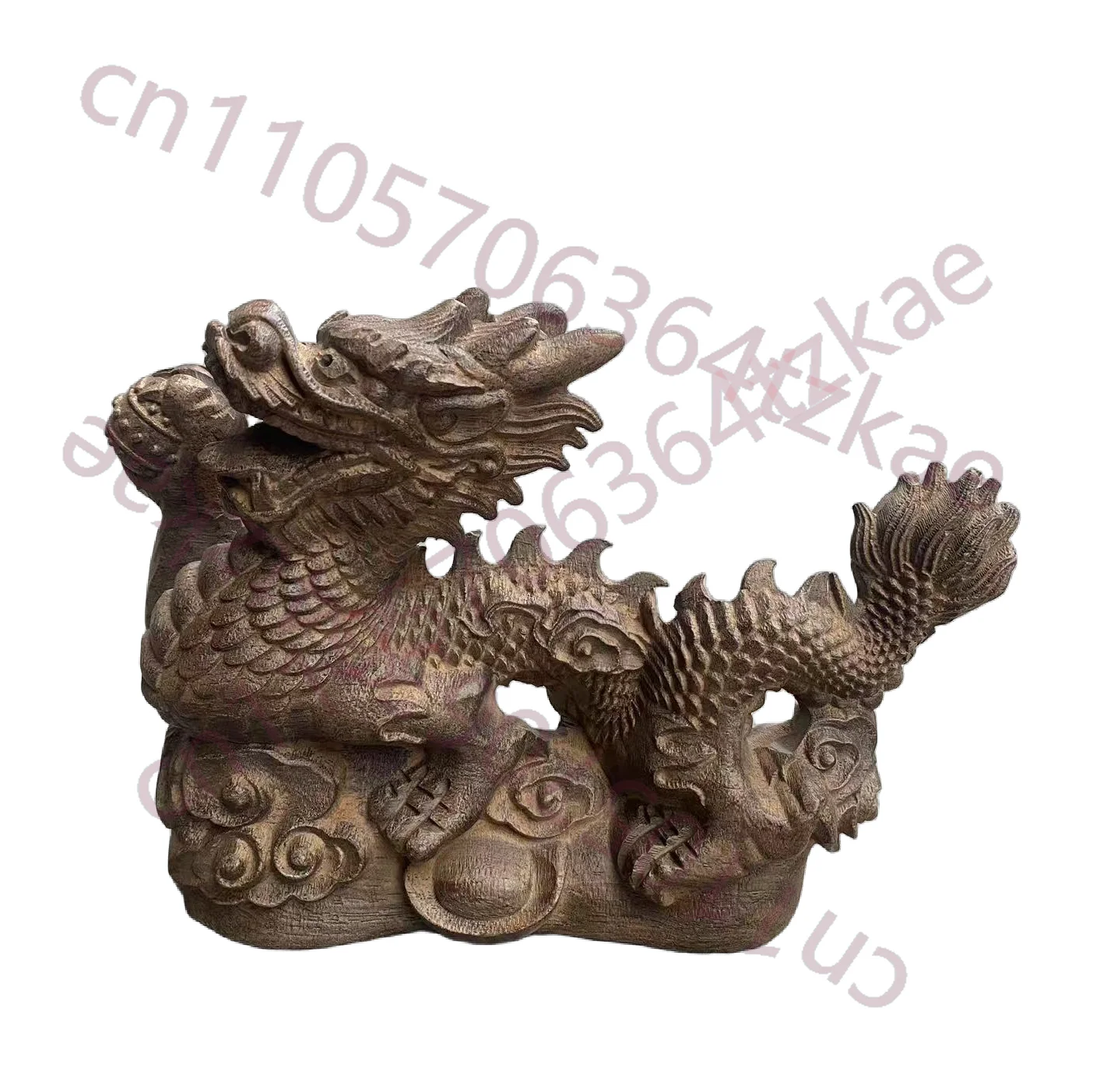 

Резная деревянная статуэтка китайского дракона, скульптура, украшение, символ удачи, фэн-шуй, мощь, богатство, декор для дома, офиса, рабочего стола