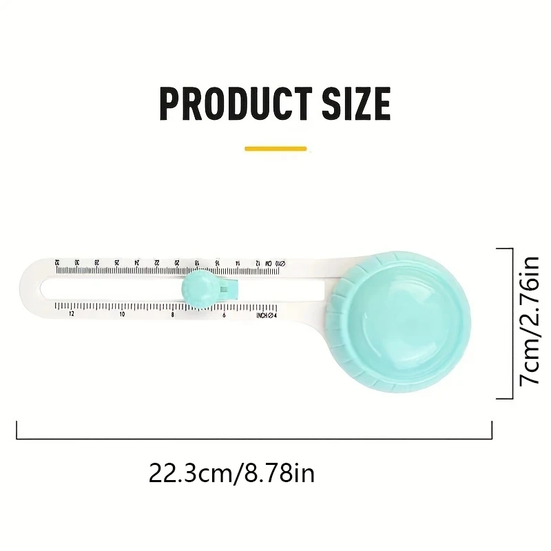 1pc Circular Paper Cutter Scrapbook Cards Circle Shape Cutter DIY Round Cutting Knife 360 Rotary Circle Cutter - view 2