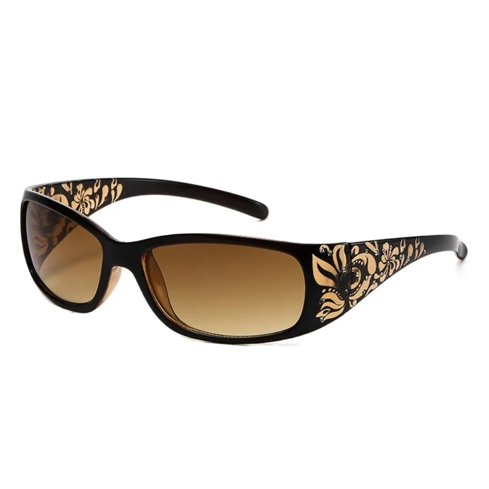 Luxury PC Rhinestones Sunglasses Y2K UV400 Cat Eye Sun Glasses UV Resistant Cycling Glass Korean Styles Shades Eyewear Male