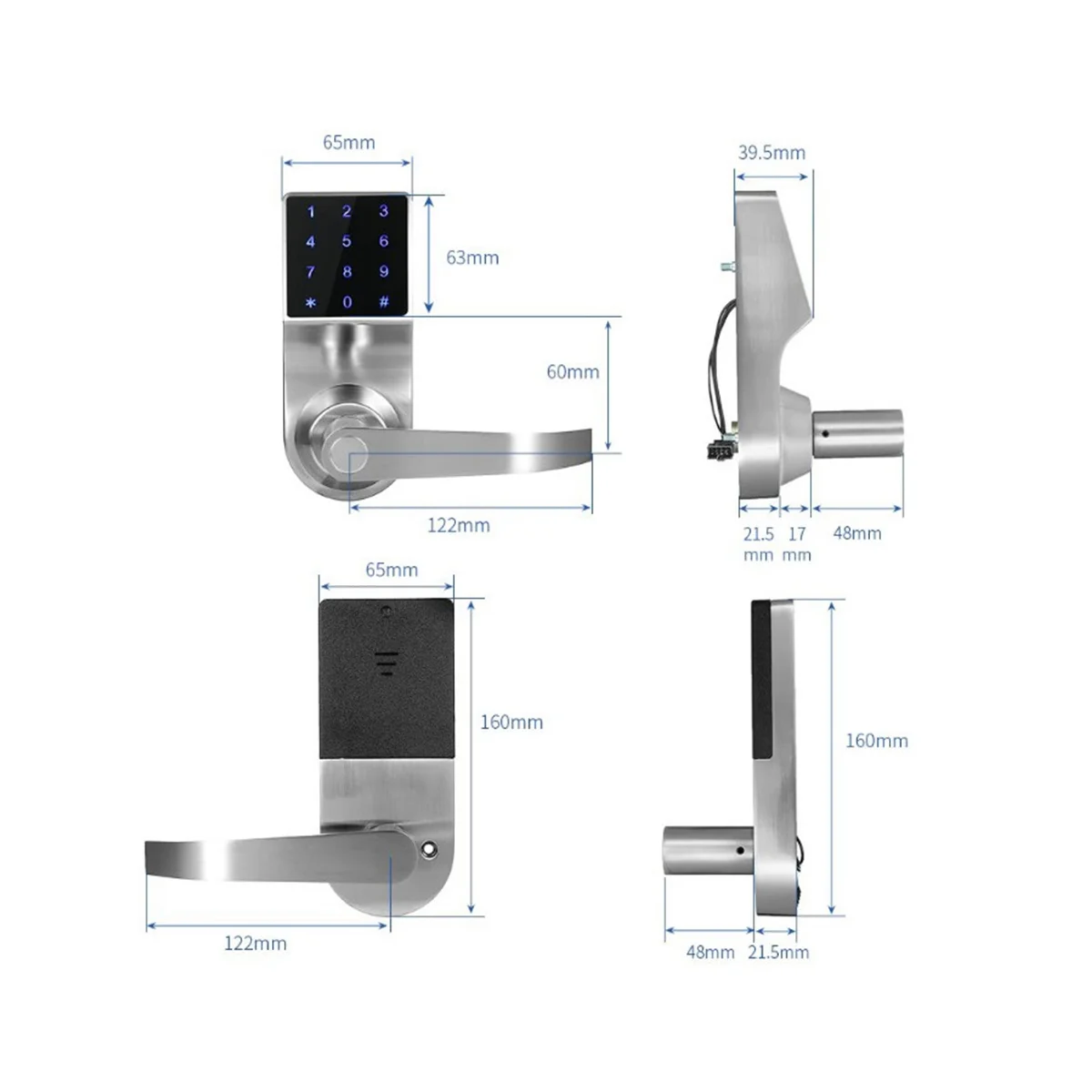 Электронный надежный цифровой БЕСКЛЮЧЕВОЙ дверной замок и безопасность офиса, сенсорный экран