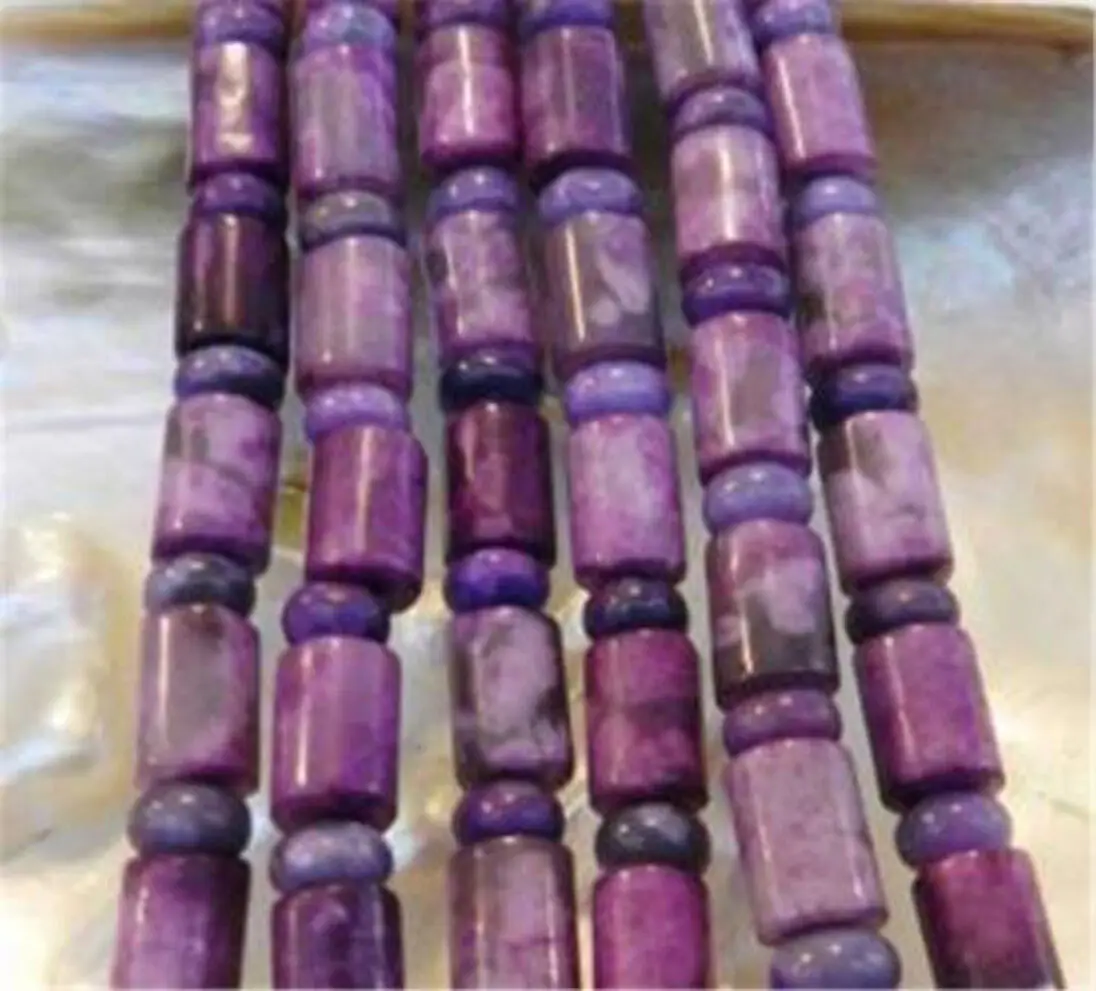 Natural 6*9MM Purple Crazy Lace Agate Cylindrical Gemstone Loose Beads 15