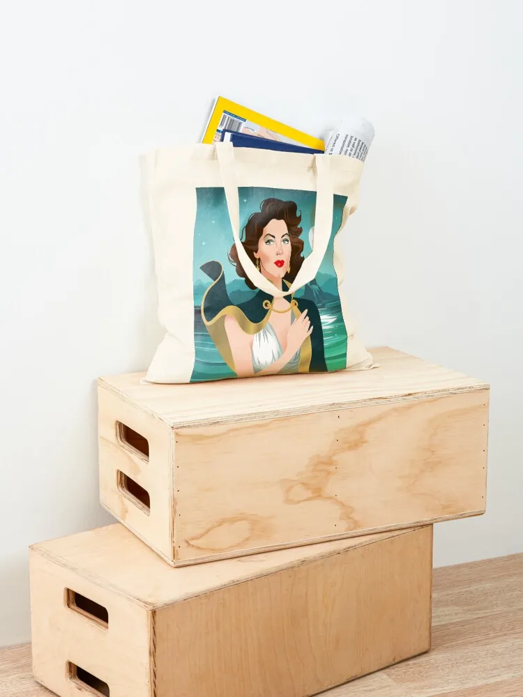 Ava and the Flying Dutchman Tote Bag حقائب قماش حقائب فاخرة للنساء حقيبة تسوق بشعار شخصي