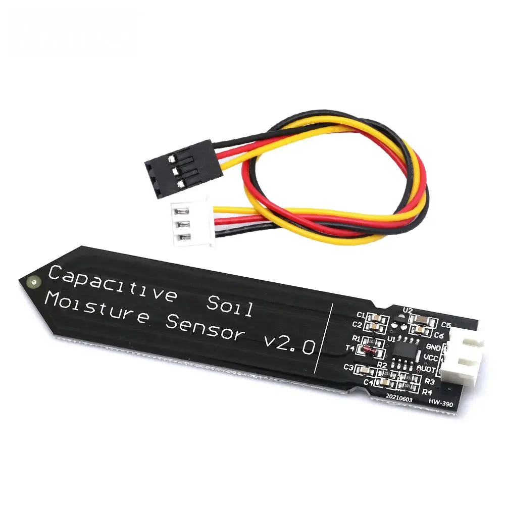 Capacitive Soil Moisture Sensor Module V1.2, Corrosion Resistant, Input (3.3-5.5V), Analog Output Wire  Smart Agriculture