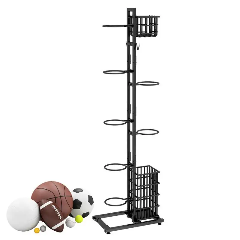 

Football Stand Basketball Organizer Stand Vertical Display Stand Basketball Organizer Rack For Football And Basketball