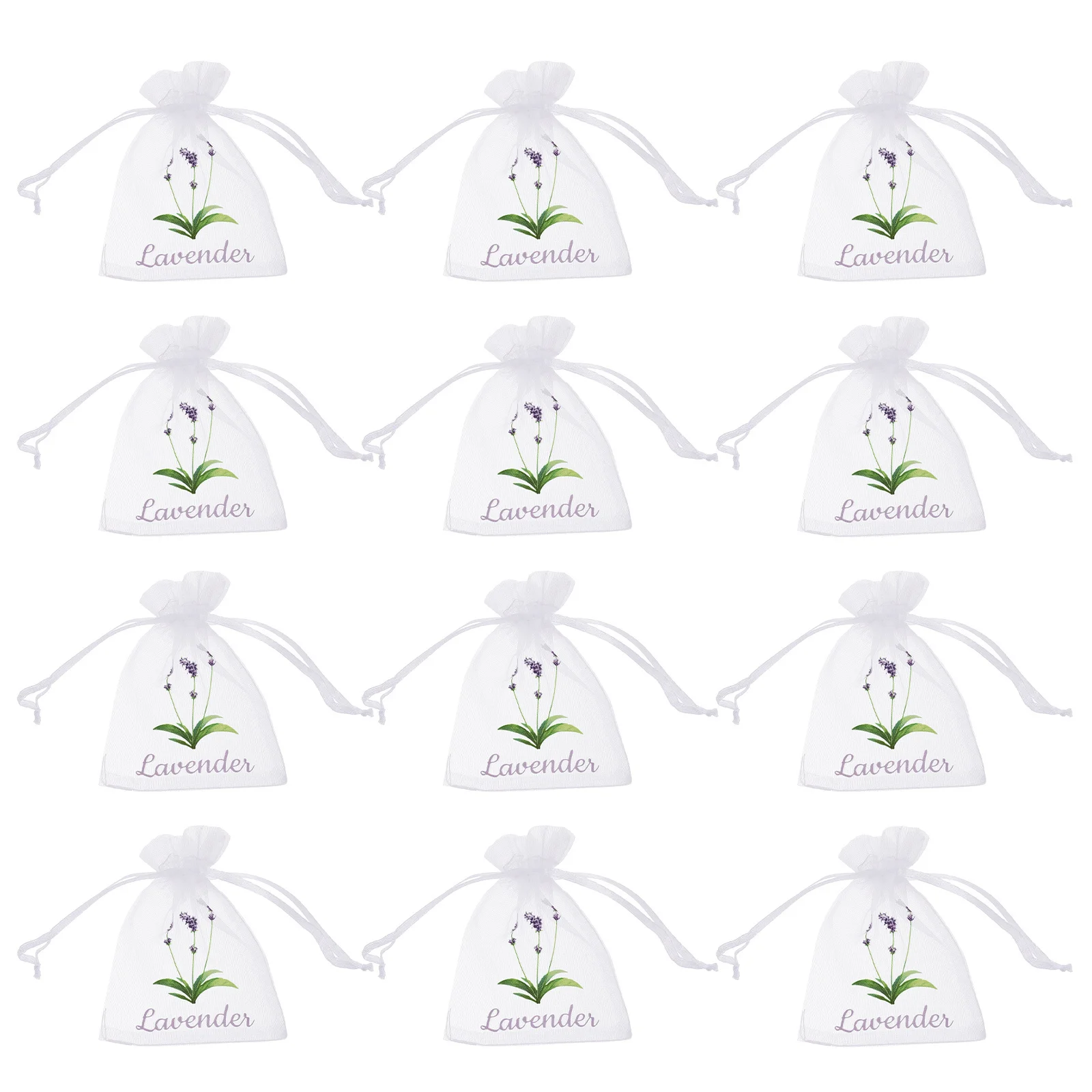 

40Pcs Lavender Scent Sachets Empty Refillable Mesh Pouches with Drawstring for Closet Drawer Suitcase Aromatherapy Freshening