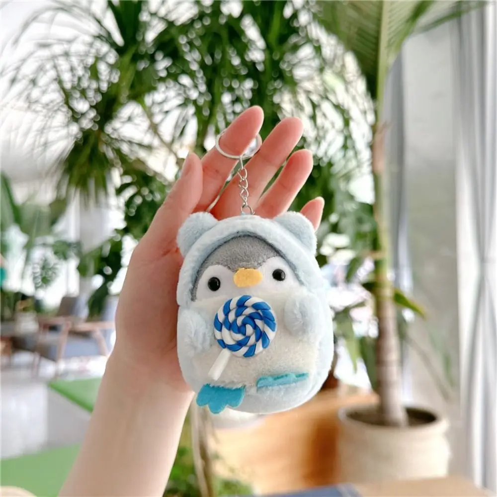 LLavero de muñeco de pingüino de dibujos animados creativo, bonito juguete de peluche, llavero, muñeco de peluche de pingüino, muñeco de peluche para hombres y mujeres