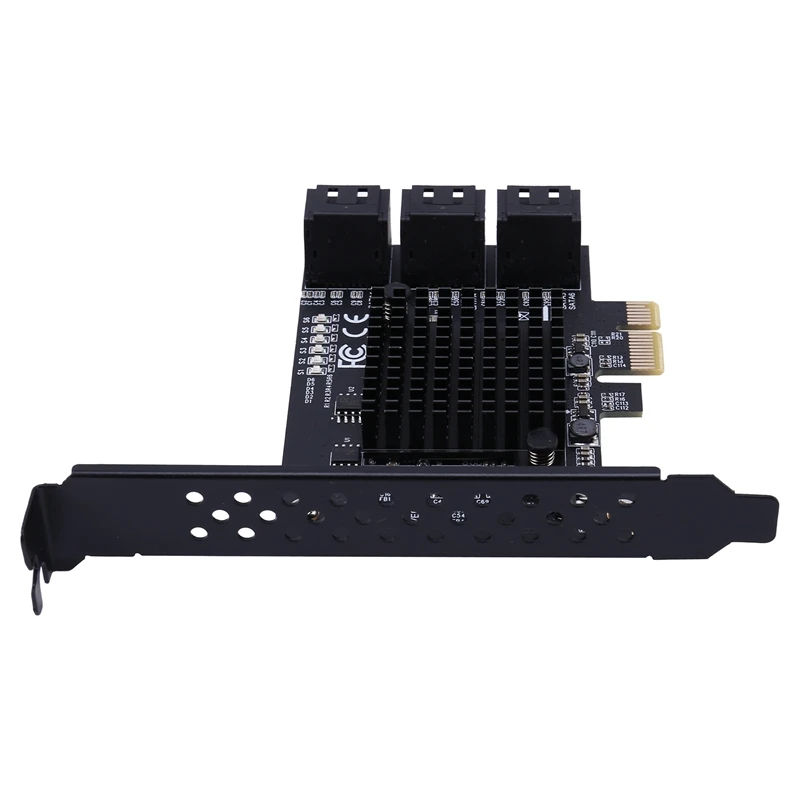 6-портовая карта SATA III Pcie, плата контроллера Pcie SATA III до 6 Гб/с, внутренний адаптер, конвертер PCI SATA 3,0, плата расширения