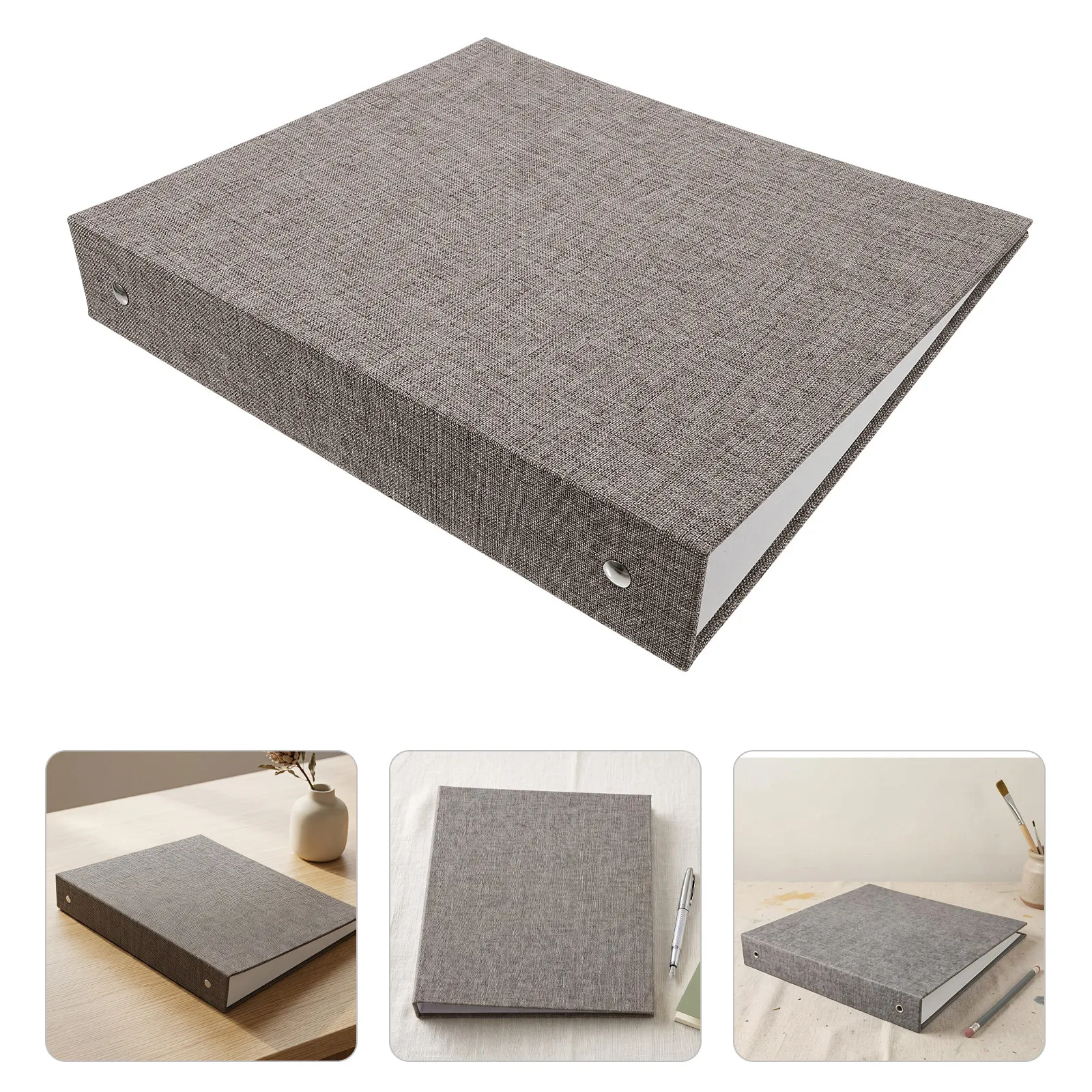 Refillable A5 3-Ring Binder Cover for Loose Leaf Notebook Diary Travel Journal Planner Business Sketch Study Notes Sturdy Fabric