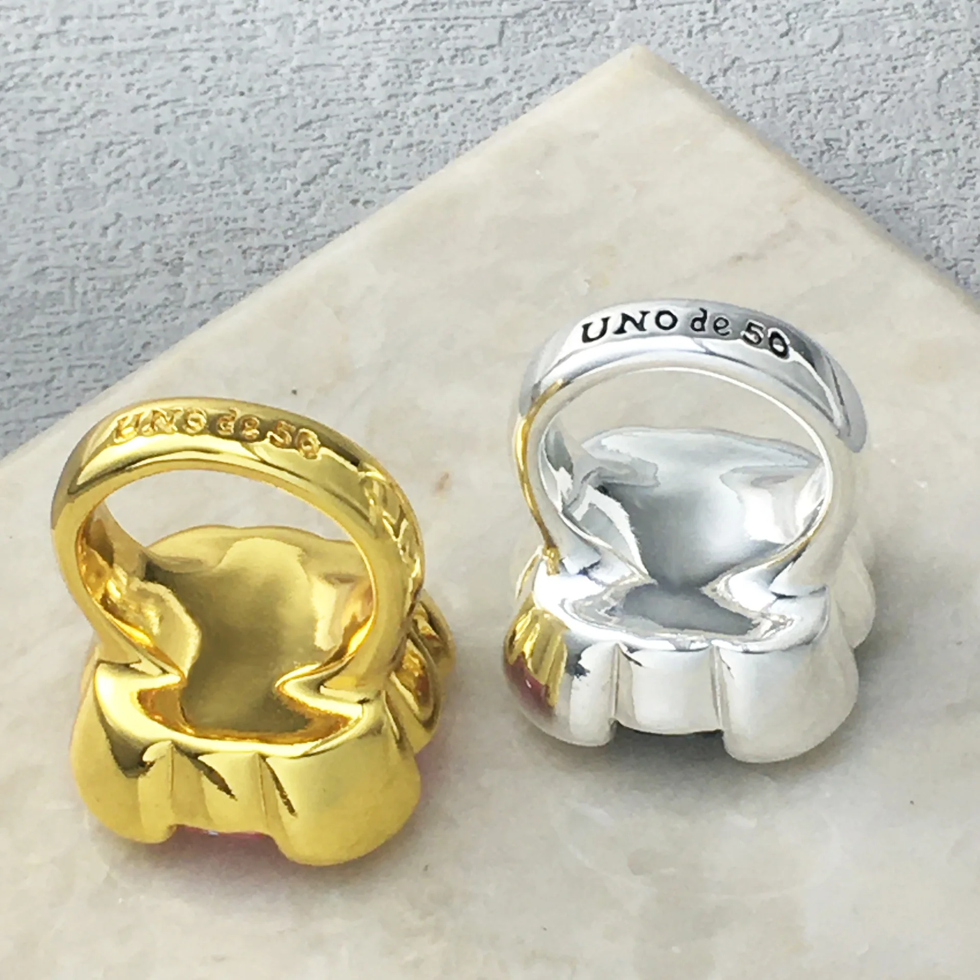 2025 Spain UNOde50 la grieta minimalist silver ring Europe and the United States luxury fashion personality men and women with