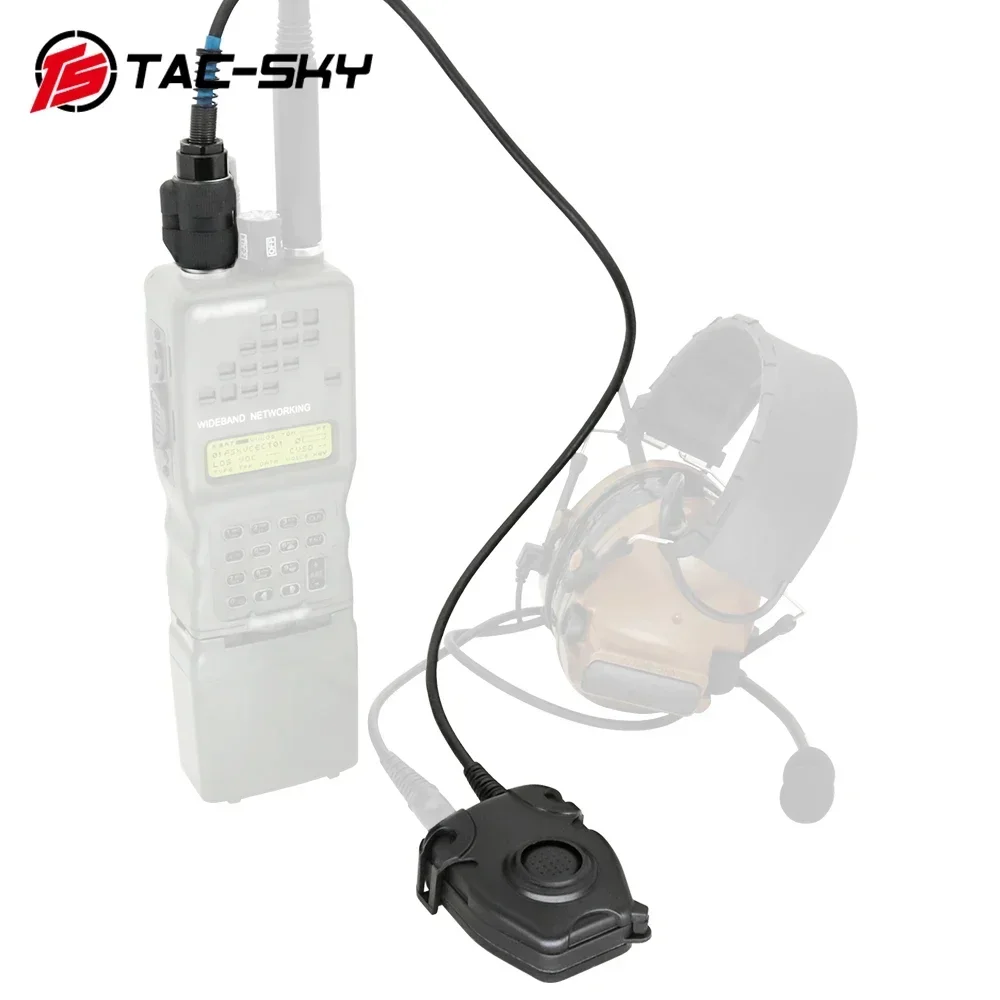 TAC-SKY tactical airsoft headset PRC152\148 simulation box compatible with PELTO 6-pin PTT adapter
