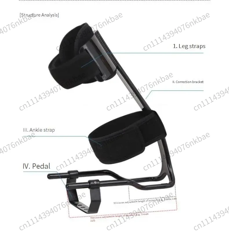 Adult Foot Drop Correction Brace Ankle Varus Valgus Rehabilitation Walking Support