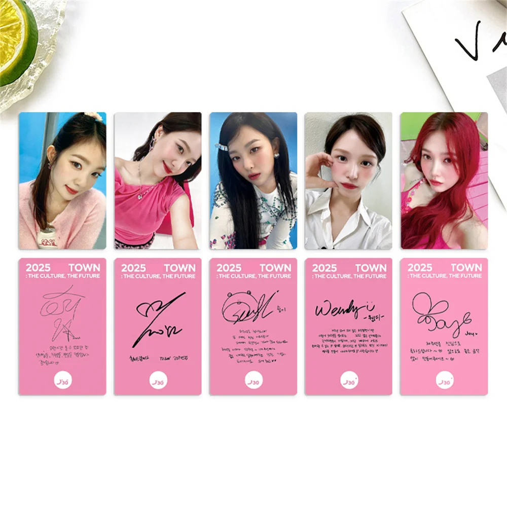 

5 шт./компл. Kpop 2025 Girl Group маленькие карты с двусторонней печатью карты ЛОМО Irene SeulGi Wendy Joy Yeri Fans коллекция подарков