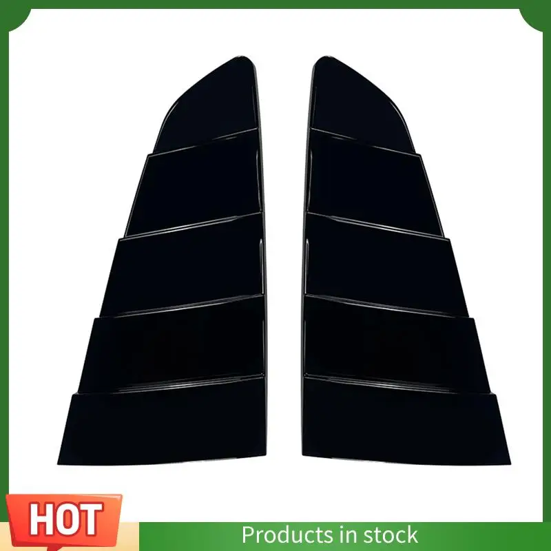 

AU63-Car Rear Triangular Window Louvers Shutters Blinds Cover Trim For Ford Mustang MK6 2015-2023 Glossy Black