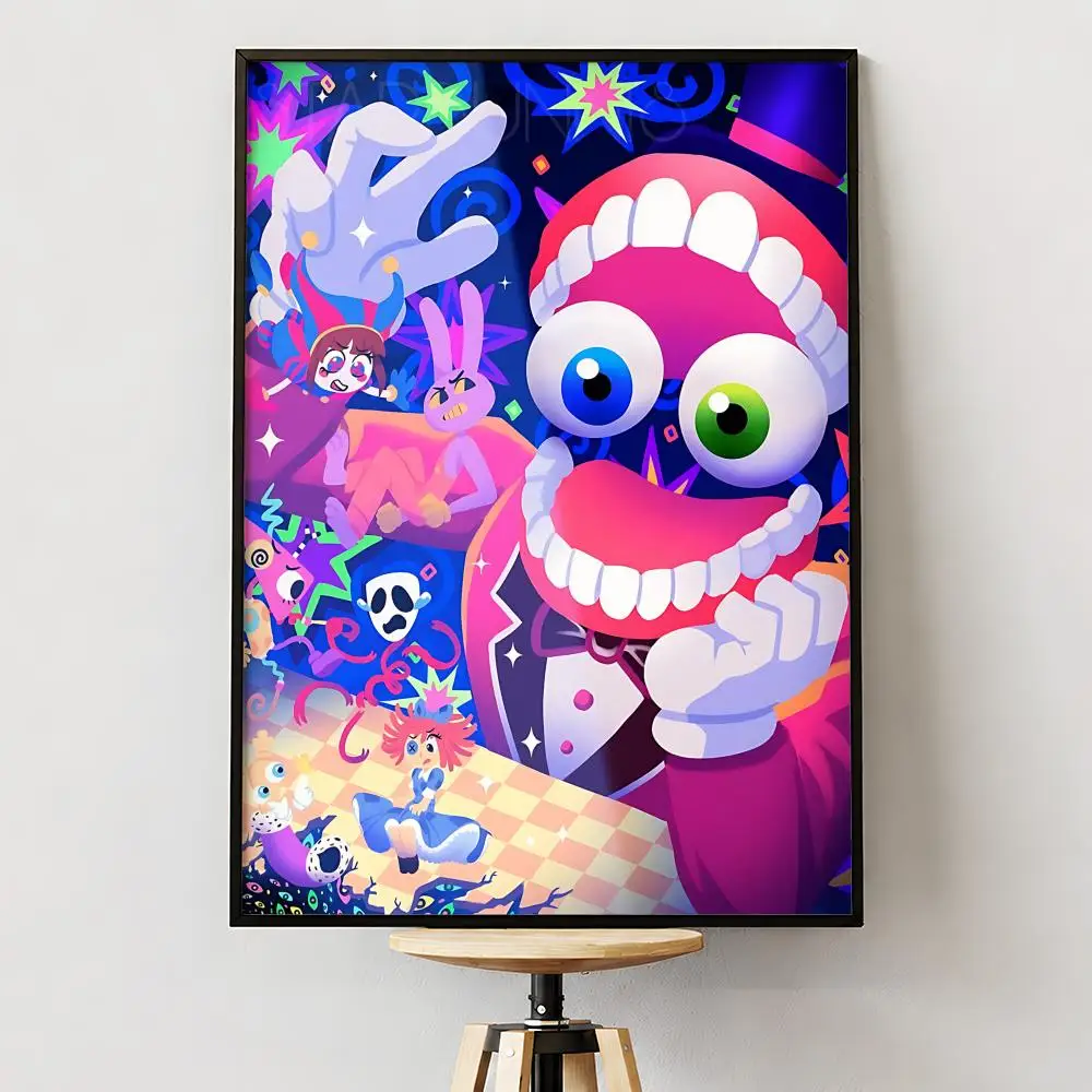 Animation A-Amazing D-Digital Circus Poster, PP, selbstklebendes, dekoratives Poster, wasserfest, für Wohnung, Schlafzimmer – Detail 20