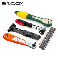 Binoax 1/4 inch Mini Rapid Ratchet Wrench Screwdriver Rod 6.35mm Quick Socket Wrench Tool with 10 Pcs Drive Screwdriver Bit