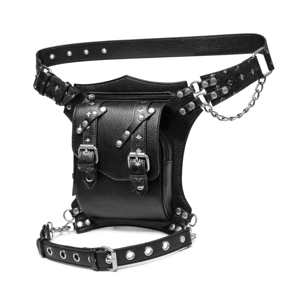 Steam Punk Outdoor Bag Women's Versatile Chain Locomotive Men's Bodypack Waist Bag Fanny Pack Leg Bag Bum Bag Belt Bag Chest Bag