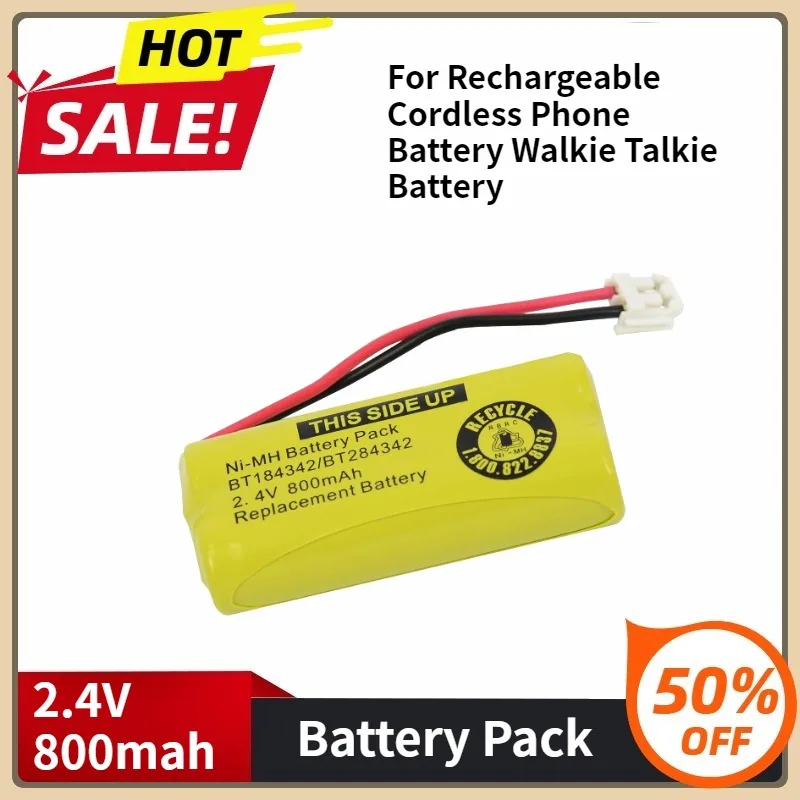 

2.4V 800mAh Ni-MH Battery for Rechargeable Cordless Phone Battery Walkie Talkie Battery BT184342 AAA New High-quality